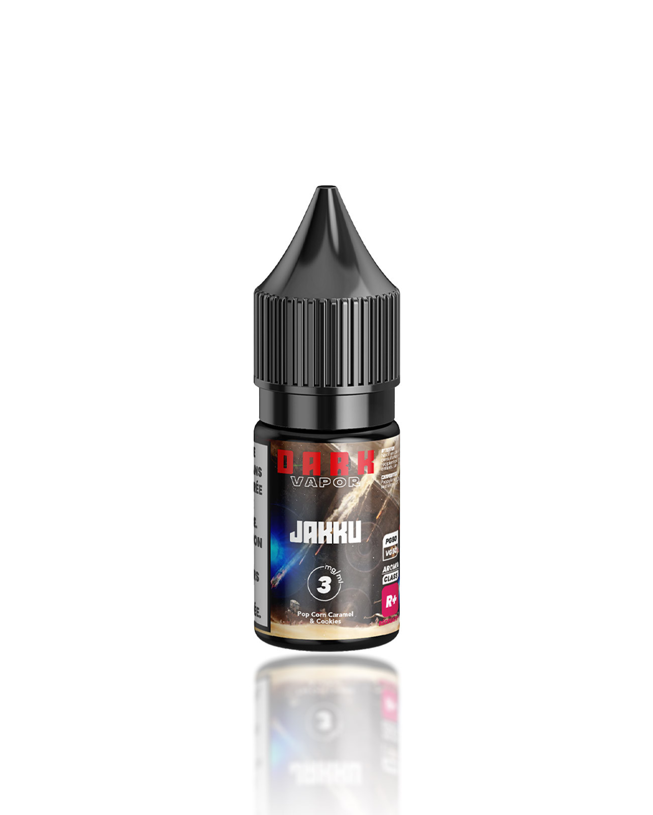 E-liquide 10 ml Jakku par Dark Vapor au parfum gourmand de popcorn caramélisé et cookie moelleux