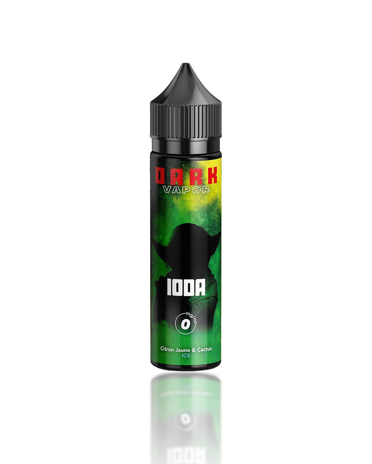 E-liquide Dark Vapor Ioda 50 ml prêt à booster en nicotine à la saveur citron jaune, cactus et frais