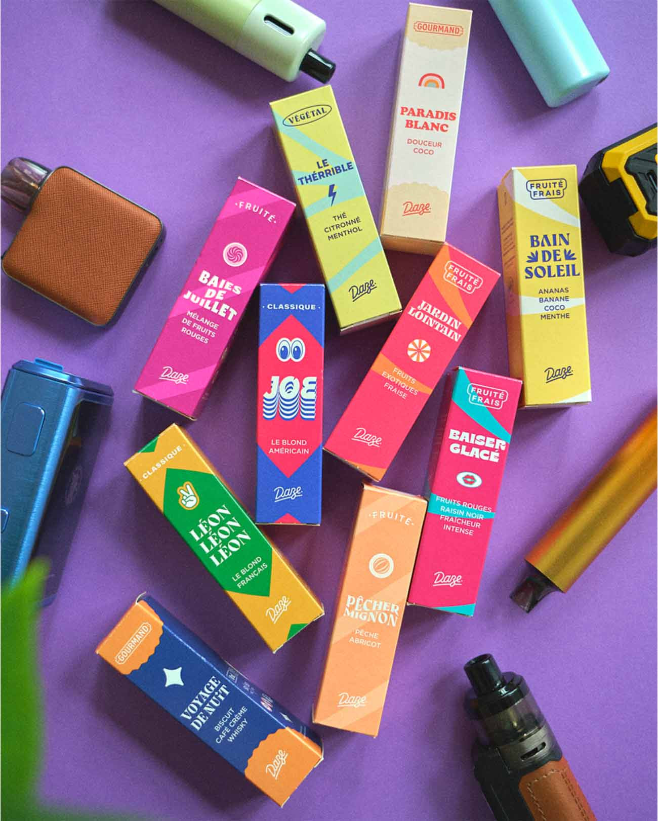 Collection e-liquides 10 ml Daze à vapoter fabriqués en France