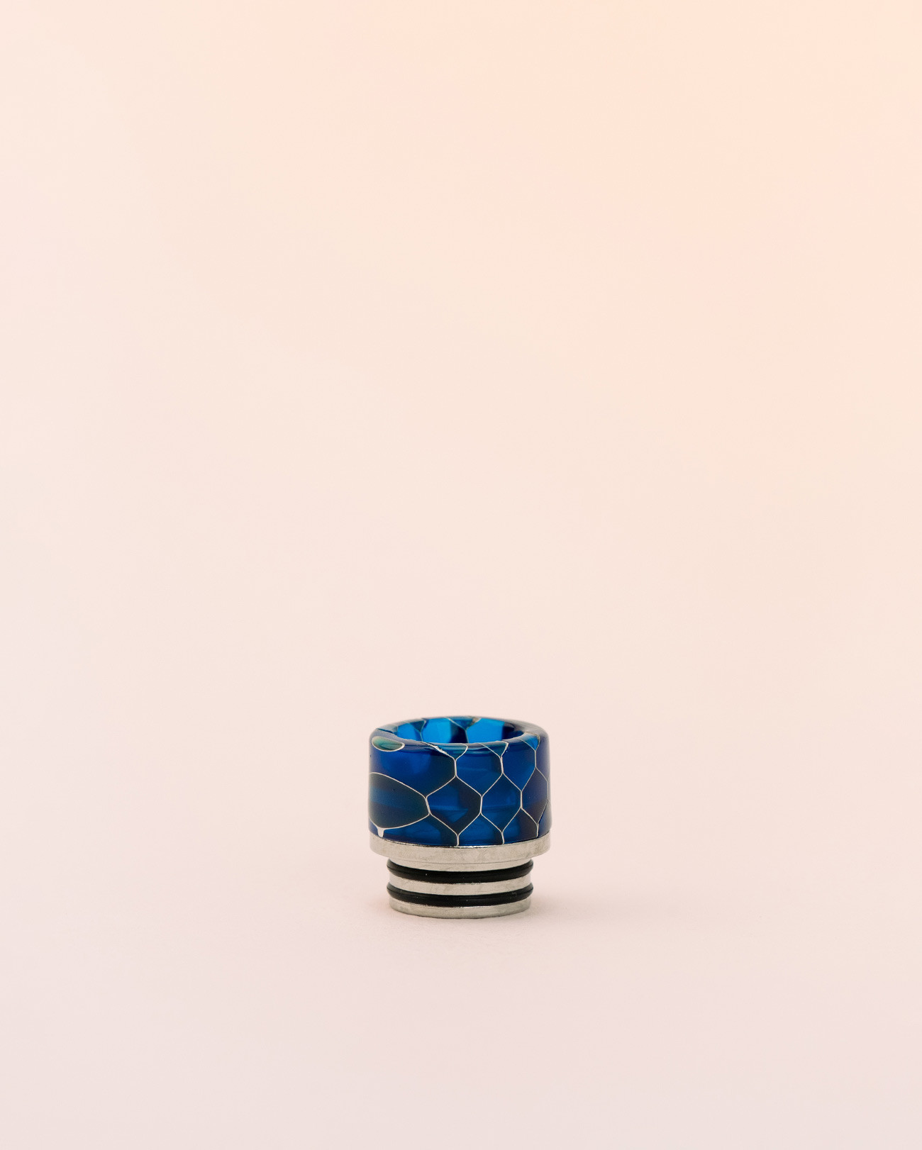 Drip tip 810 Pimp My Vape Laiton Hexa blue bleu nid d'abeille