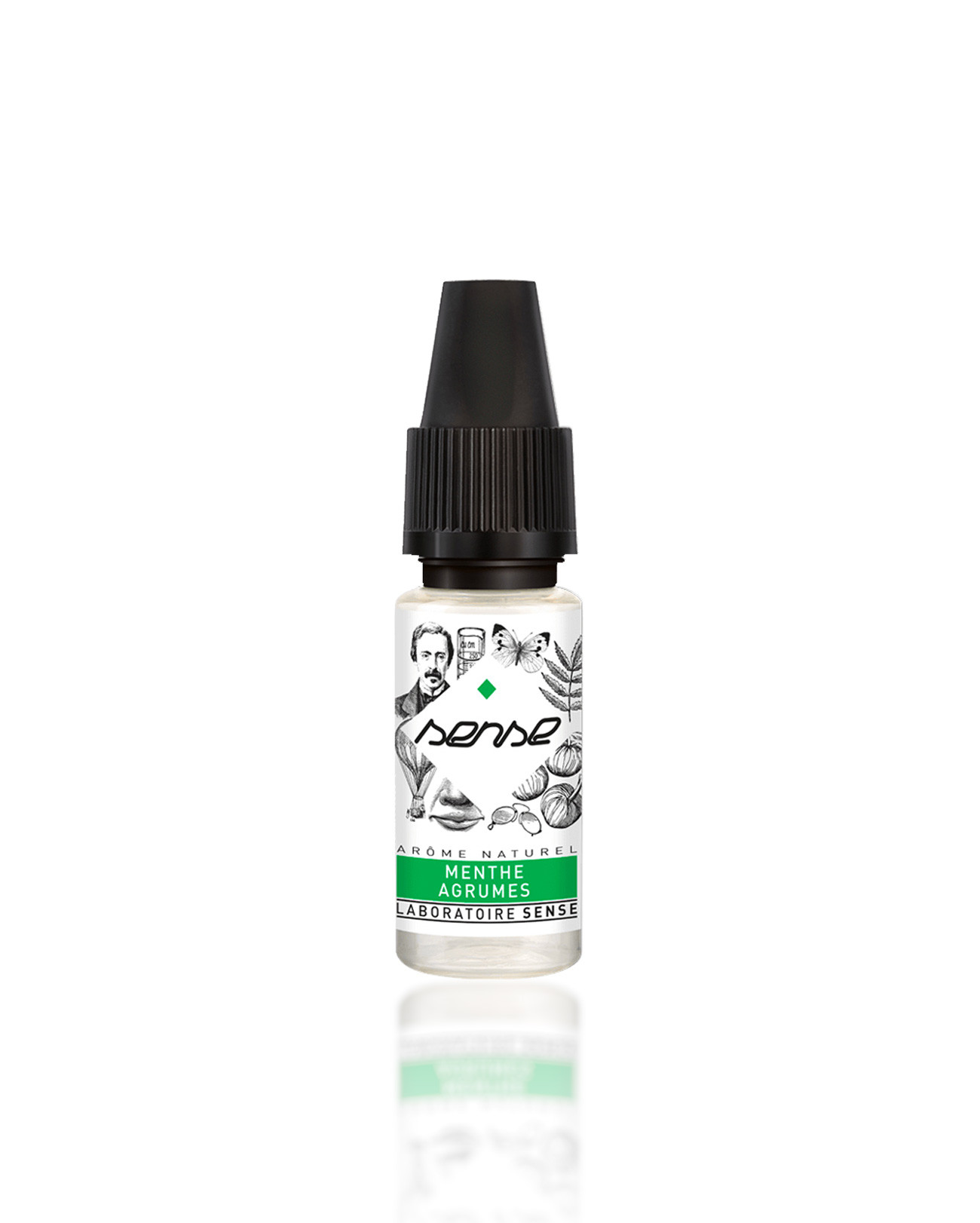 E-liquide 10 ml Menthe Agrumes Laboratoire Sense