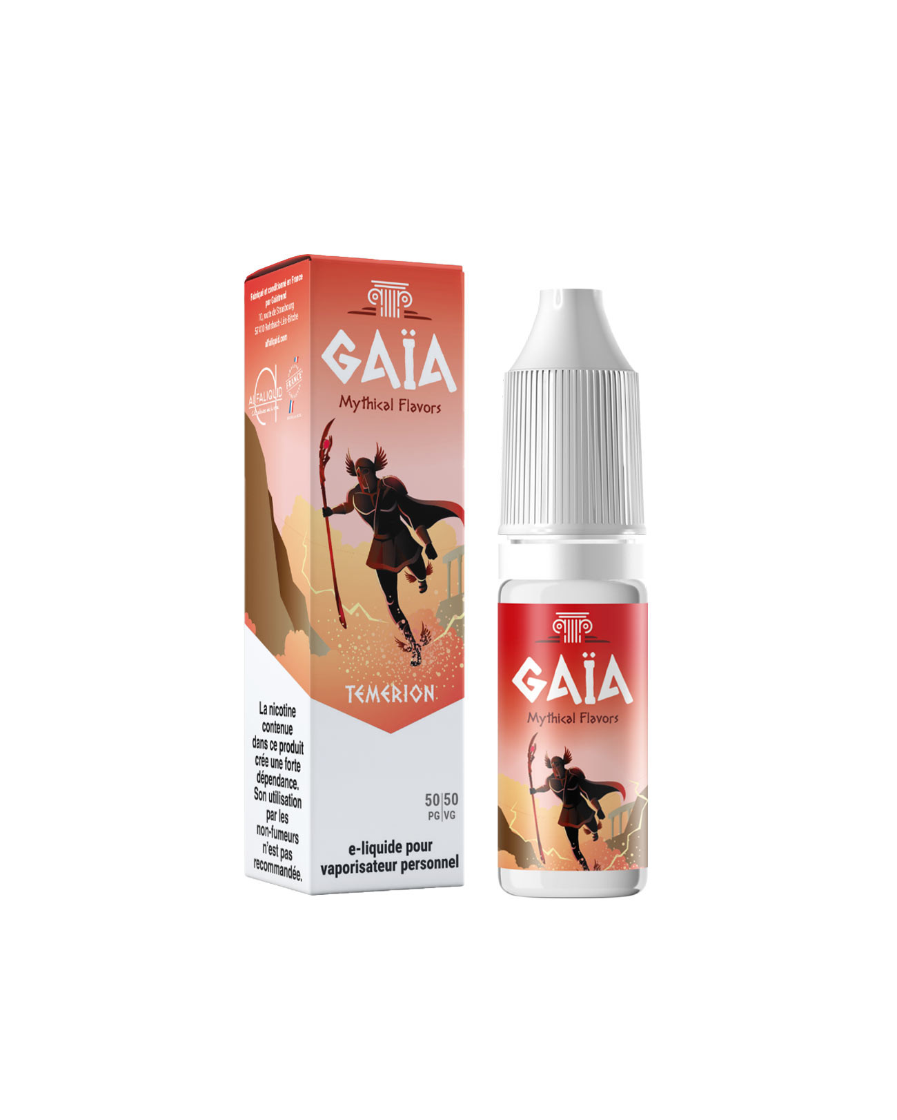 Packaging boîte e-liquide 10 ml Temerion Gaïa Alfaliquid