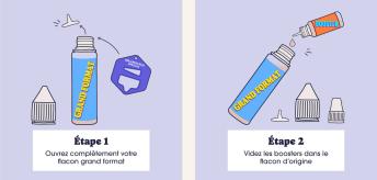 comment mélanger les boosters de nicotine dans un flacon de vape