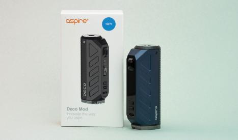 La box Aspire Deco est une batterie de cigarette électronique au look futuriste