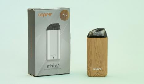 e-cig Minican Aspire ultra discrète et petite avec sa boîte